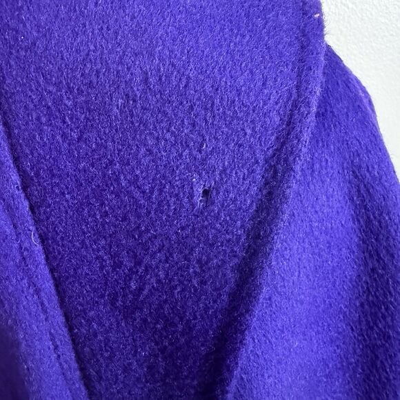 Fashions by Jill Vtg 80s Purple Double breasted 100% Wool Coat Lined Small USA - Picture 12 of 14